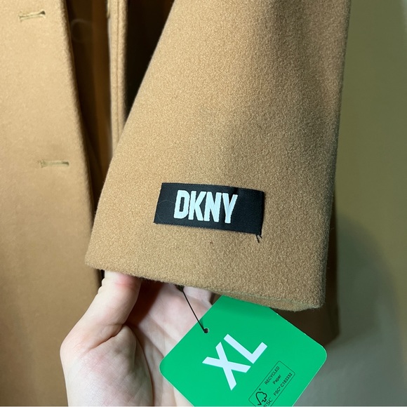 DKNY Women's Walker Wool Camel Coat Size XL - Picture 4 of 11